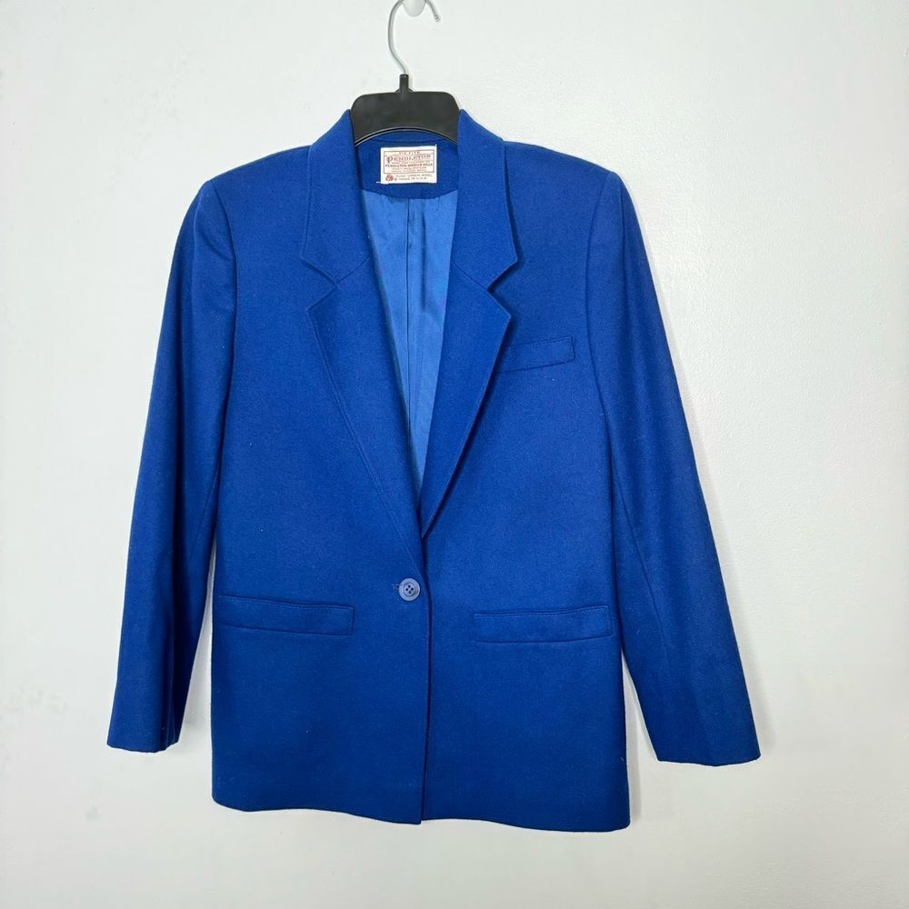 Pendleton Royal Blue Wool Blazer - image 1